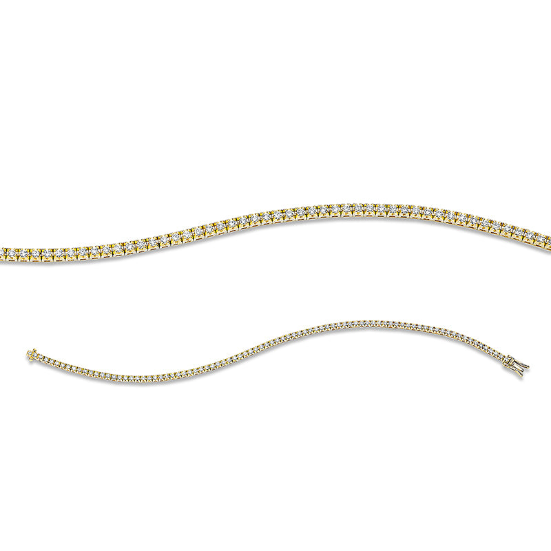 Armband    aus 750/-18 Karat Gelbgold mit 86 Diamanten 1 ct