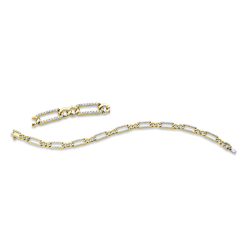 Armband    aus 750/-18 Karat Gelbgold mit 180 Diamanten 1 ct