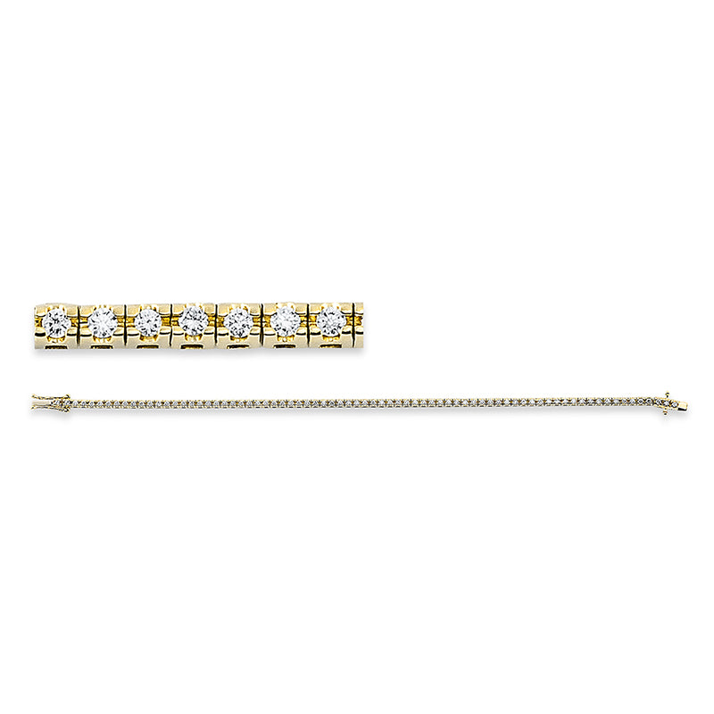 Armband    aus 750/-18 Karat Gelbgold mit 75 Diamanten 1 ct