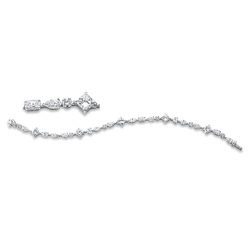 Armband    aus 750/-18 Karat Weißgold mit 18 Diamanten 6