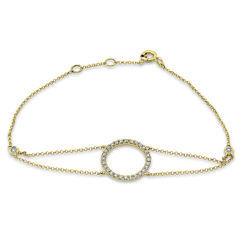 Armband    aus 750/-18 Karat Gelbgold mit 30 Diamanten 0