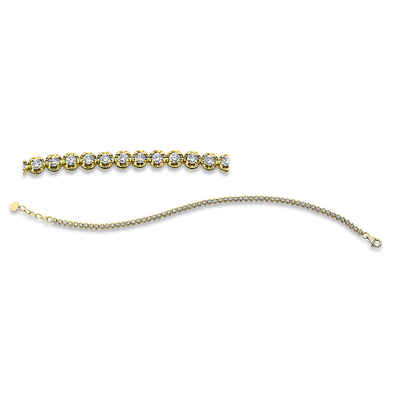 Armband    aus 750/-18 Karat Gelbgold mit 61 Diamanten 0