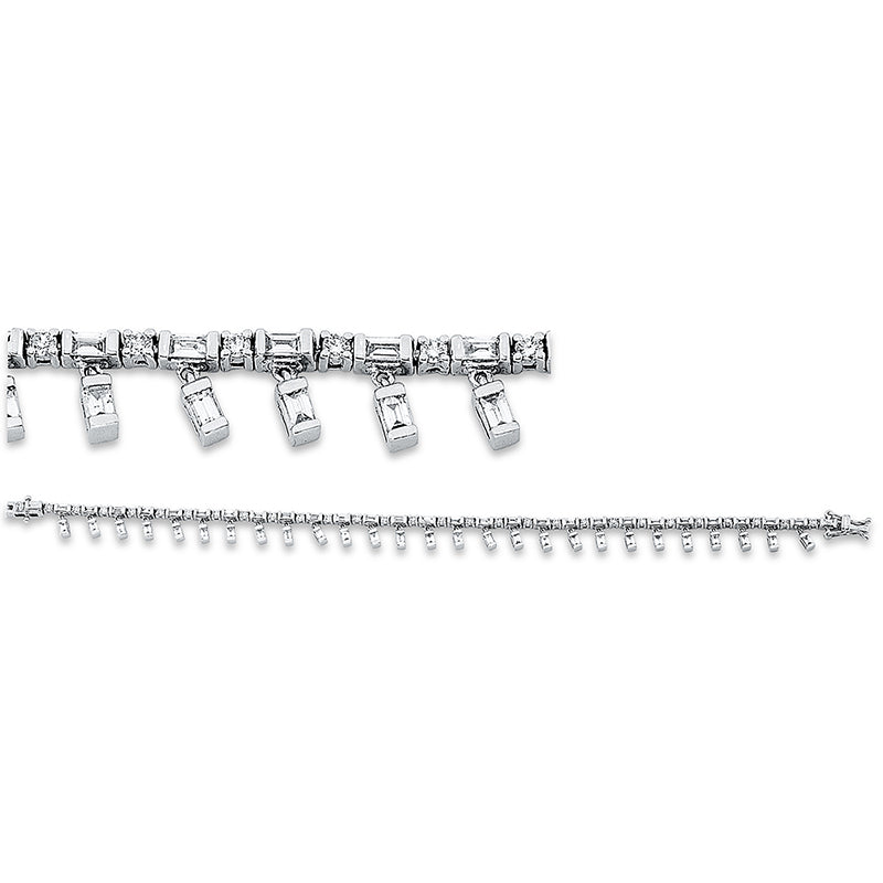 Armband    aus 750/-18 Karat Weißgold mit 85 Diamanten 2
