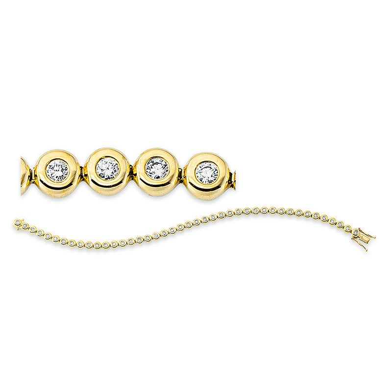 Armband    aus 750/-18 Karat Gelbgold mit 42 Diamanten 1