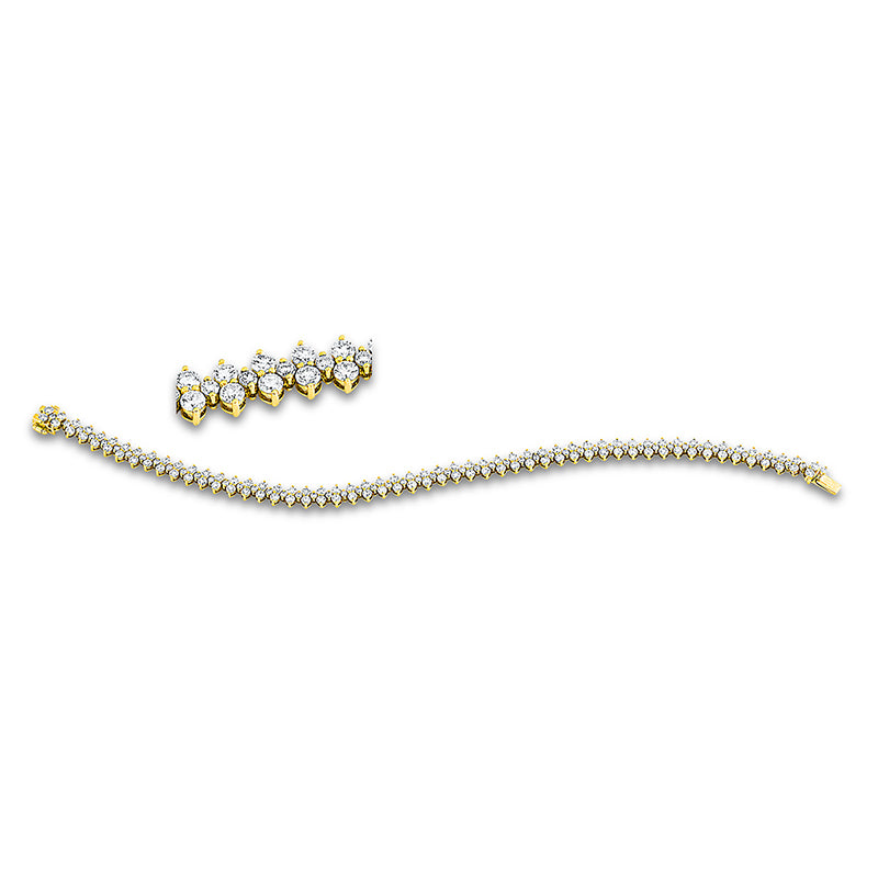 Armband    aus 750/-18 Karat Gelbgold mit 162 Diamanten 4