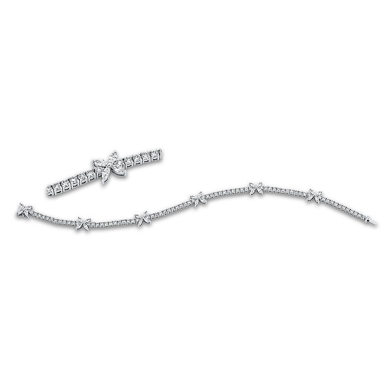 Armband    aus 750/-18 Karat Weißgold mit 96 Diamanten 2