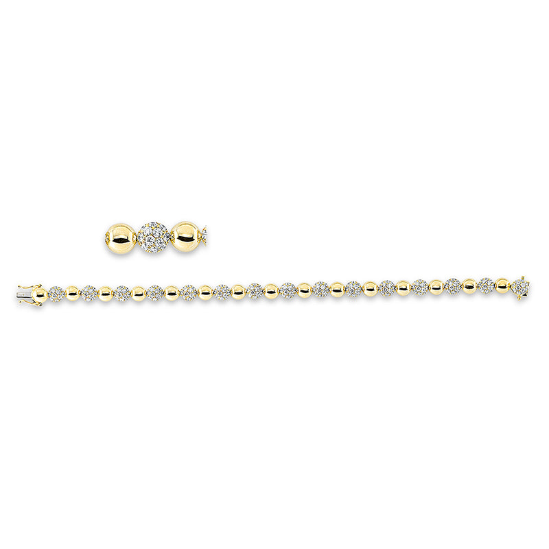 Armband    aus 585/-14 Karat Gelbgold mit 180 Diamanten 3