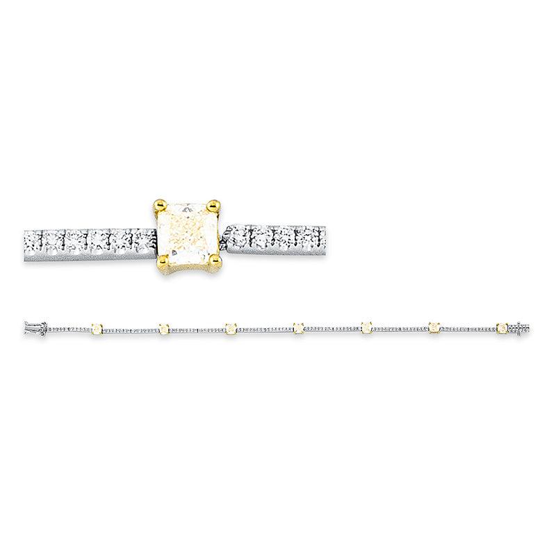 Armband    aus 750/-18 Karat Weißgold / Gelbgold mit 129 Diamanten 3