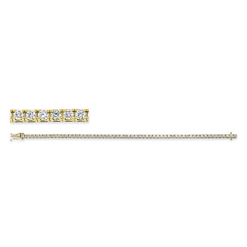 Armband    aus 750/-18 Karat Gelbgold mit 59 Diamanten 4 ct