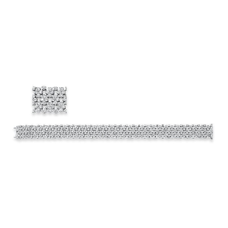 Armband    aus 750/-18 Karat Weißgold mit 170 Diamanten 11