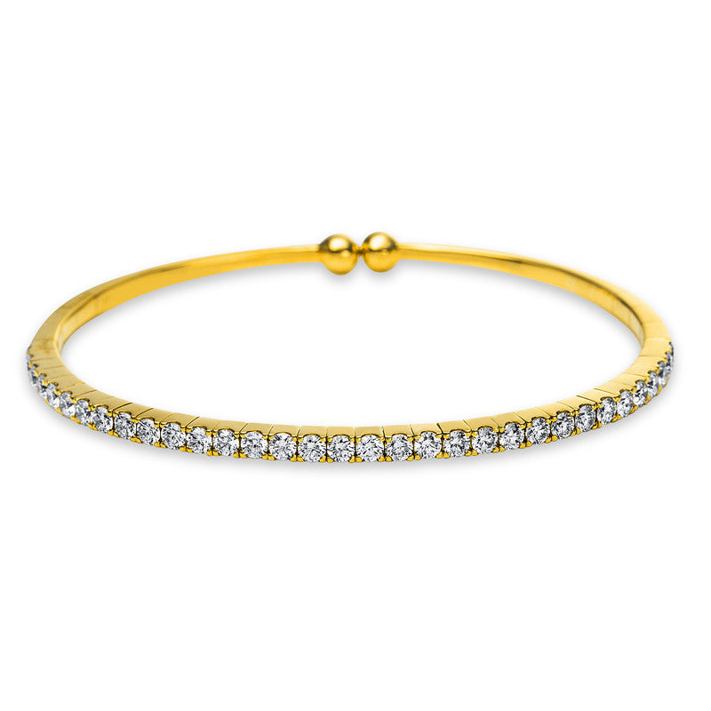 Armreif    aus 750/-18 Karat Gelbgold mit 33 Diamanten 2