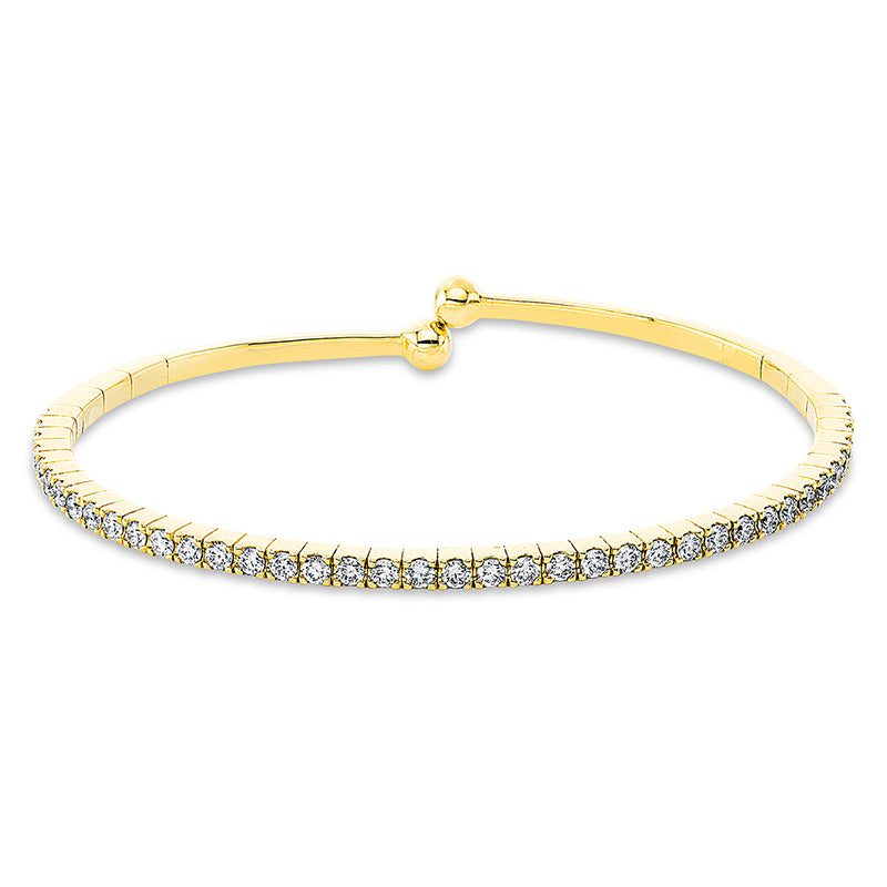 Armreif    aus 750/-18 Karat Gelbgold mit 40 Diamanten 1