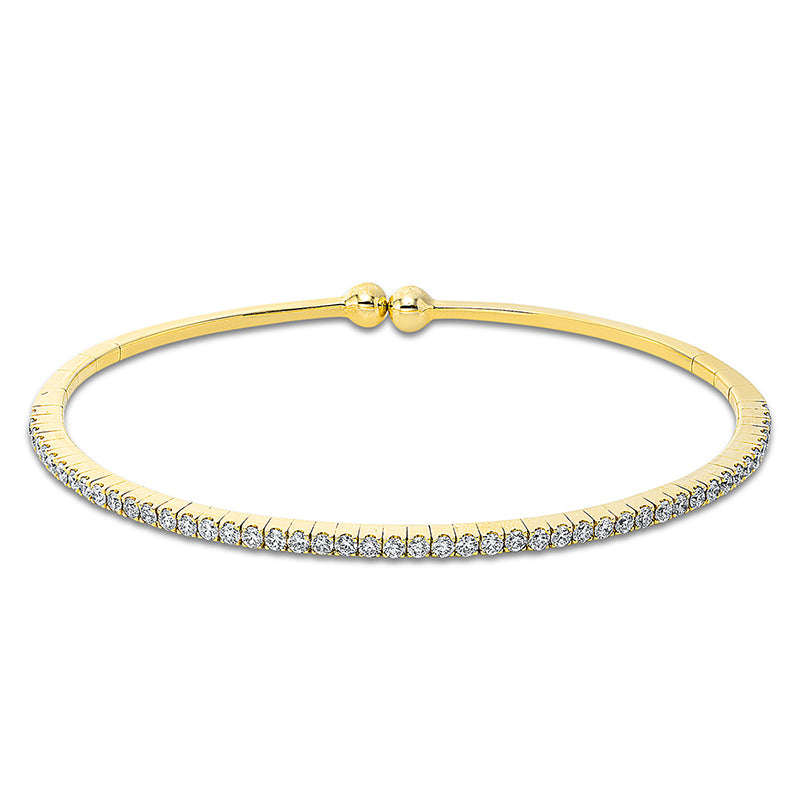 Armreif    aus 750/-18 Karat Gelbgold mit 48 Diamanten 1