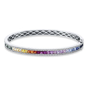 Armreif - Regenbogen-Schmuck aus Gold mit Diamanten mit Saphir - 6A691