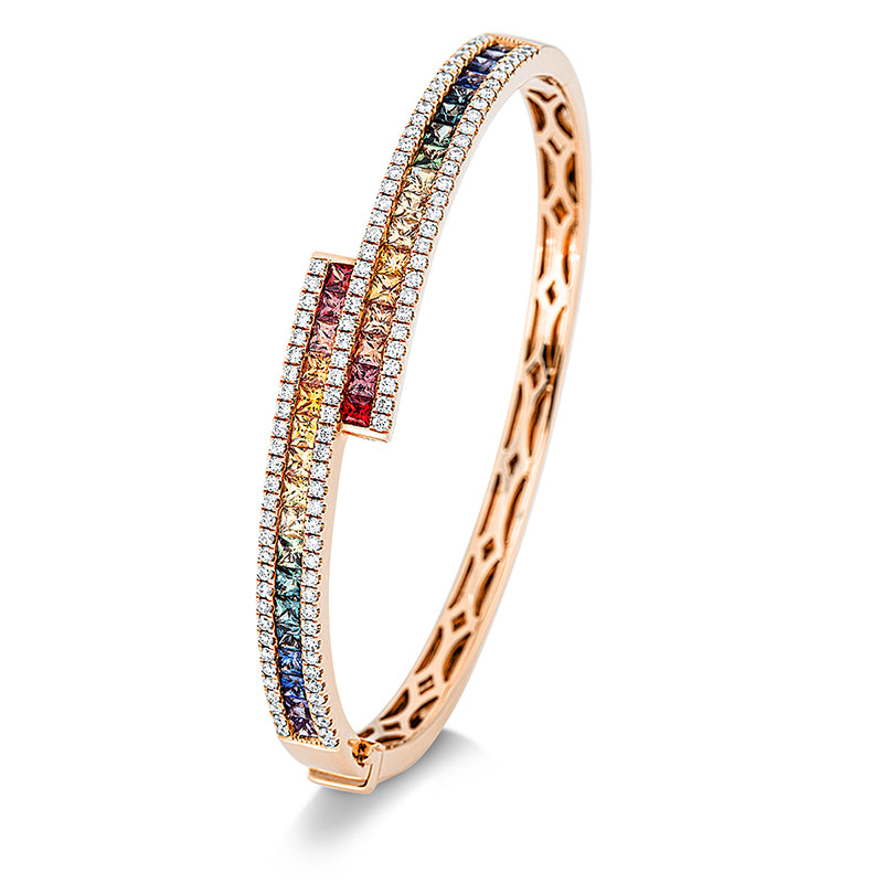 Armreif aus Gold mit Diamanten mit Saphir, -Symbol - 6A800