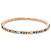 Armreif mit Saphir  aus 750/-18 Karat Rotgold mit 11 Diamanten 0