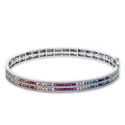 Armreif mit Saphir  aus 750/-18 Karat Weißgold mit 273 Diamanten 0