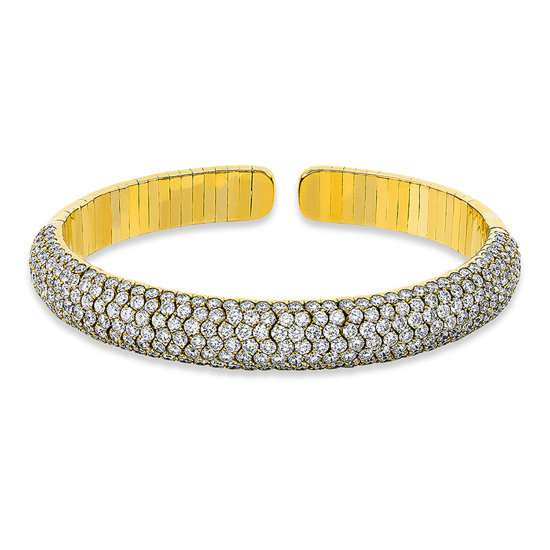 Armreif    aus 750/-18 Karat Gelbgold mit 301 Diamanten 9